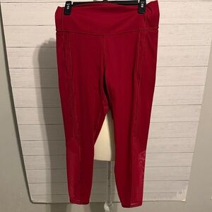 CALIA by Carrie Underwood Deep Red High-Waist Athletic Leggings